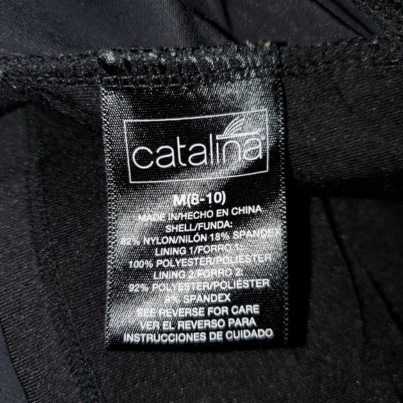 Catalina black tankini top with ruffle size 8- 10 - Picture 6 of 7